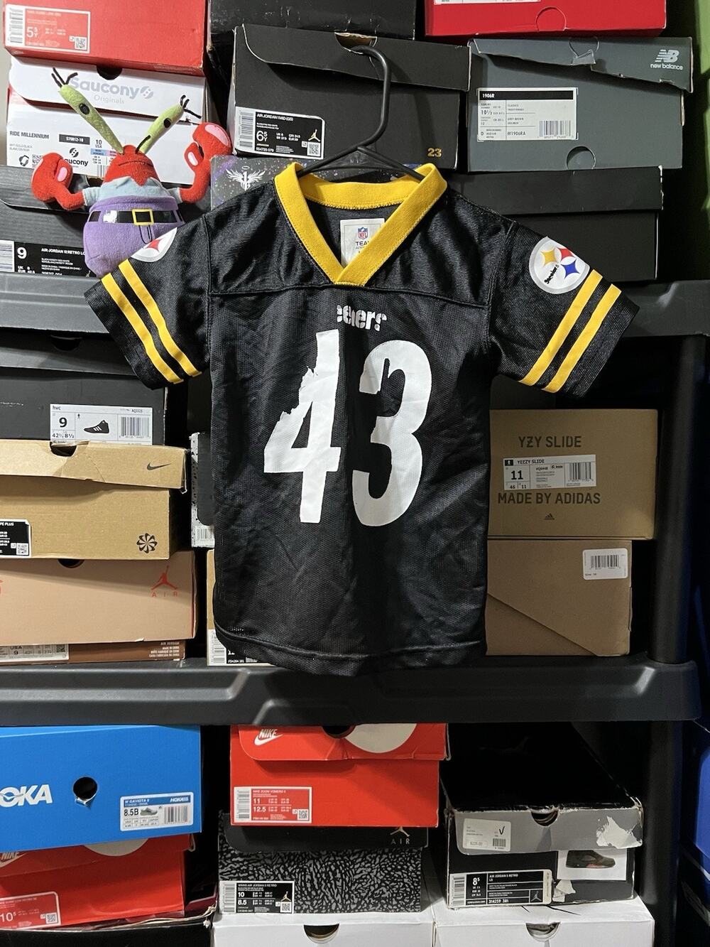 Size 5T- Troy Polamalu Pittsburgh Steelers NFL Black Jersey